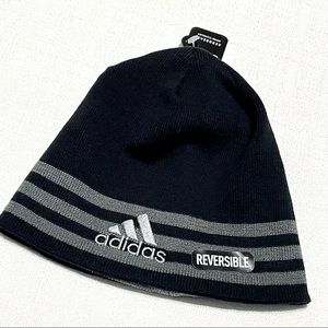 Adidas Men’s Aeroready Eclipse Reversible II Beanie Hat Acrylic Black/Gray OSFM